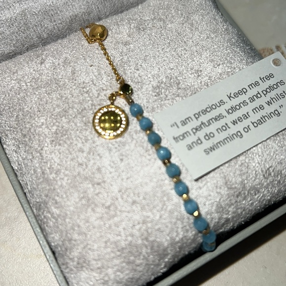 NEW Astley Clarke Vermeil 18K Sterling Silver Bracelet Adjustable Blue Spinel - Picture 3 of 6